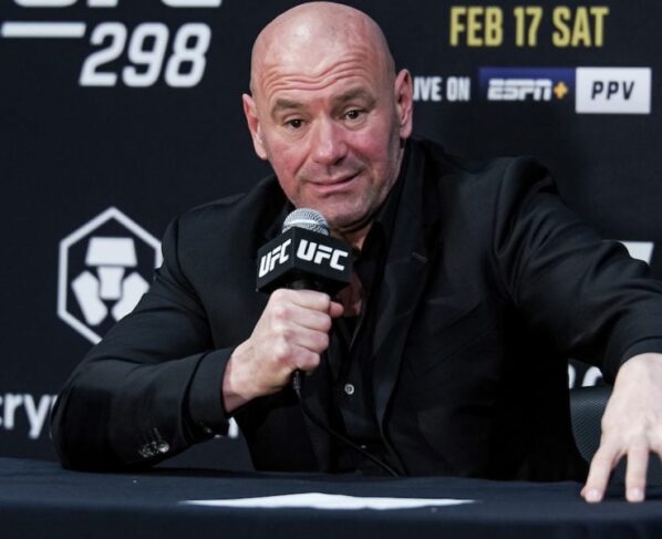 Dana White participa da coletiva de imprensa pós-UFC 298.