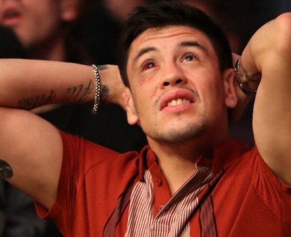 Brandon Moreno na plateia do UFC 278.