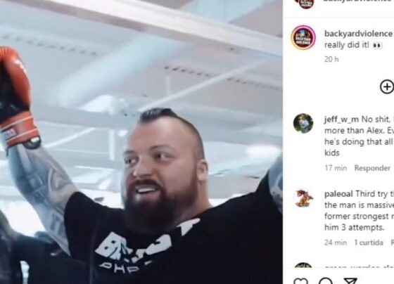 Eddie Hall é fisiculturista e amigo de Tom Aspinall