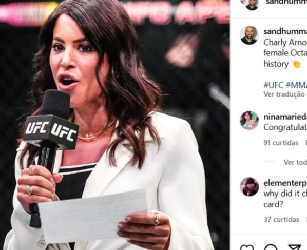 Charly Arnolt entrou para a história como a primeira announcer mulher do UFC.