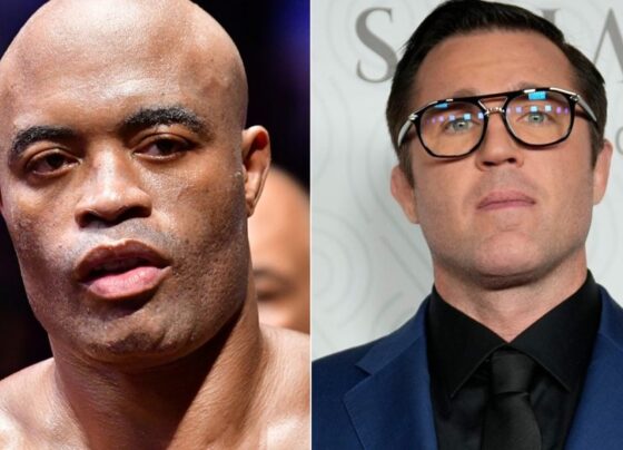 A montagem de fotos coloca lado a lado Anderson Silva e Chael Sonnen