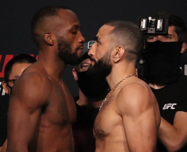 Leon Edwards e Belal Muhammad se encaram antes do UFC Vegas 21.