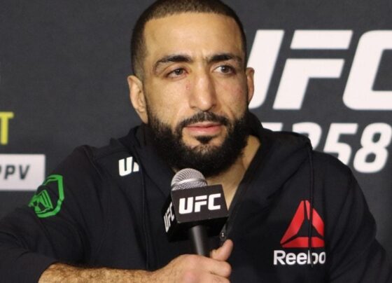 Atual número 4 do ranking, Belal Muhammad atende a imprensa durante media day do UFC 258