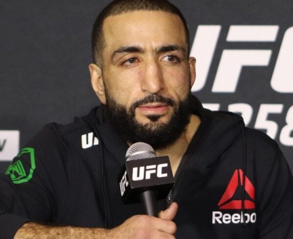 Atual número 4 do ranking, Belal Muhammad atende a imprensa durante media day do UFC 258