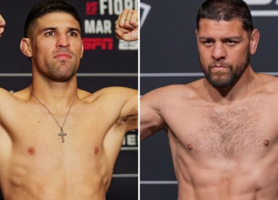 Vicente Luque e Nick Diaz se enfrentam no UFC Abu Dhabi.